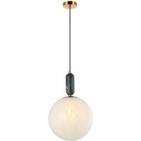 Viokef Polly pendant light with glass shade and marble Ø25cm
