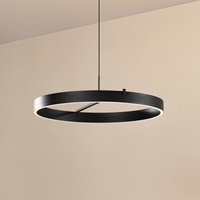 Lucande Rovan LED hanging light, ร 60 cm, black, CCT, dimmable