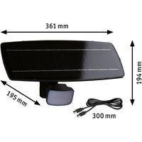 Paulmann Smart Solar Flotas outdoor wall lamp, anthracite, IP65