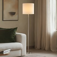 Lindby Parsa floor lamp, white, textile, height 167 cm, E27