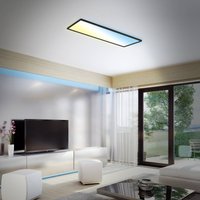 Briloner Slim LED panel black ultra-flat CCT, 59 x 20 cm