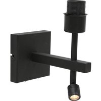 Steinhauer Stang vägglampa, LED-läslampa, naturlig korgflätning