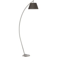 ONLI Golvlampa Sinea, silver/svart, höjd 110 cm, järn, textil