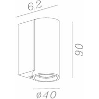 Lucide Spot mural Dupla, gris, hauteur 9 cm, métal