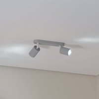 TK Lighting Spot pour plafond Livia, gris, 35 cm, à 2 lampes, métal, GU10