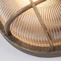 Searchlight Porto bulkhead light, round, black and gold