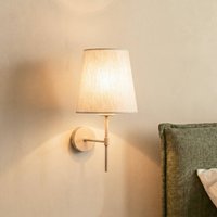 TK Lighting Elizabeth wall lamp, sand/beige, linen, 39 cm high, E27