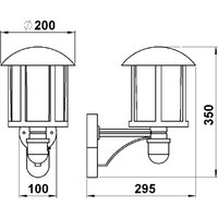 Albert Leuchten Utomhusvägglampa Genefe med sensor, brun