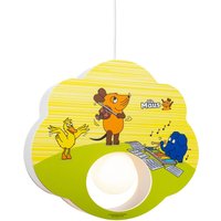 Pendelleuchte Maus, gelb, Holz, E27, 1-flammig