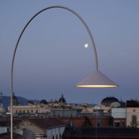 Vibia LED outdoor floor lamp OUT, beige Height 242 cm IP44 2,700K