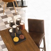 FH Lighting Lampe batterie LED Cosenza 2.0, 34 cm noire/dorée