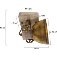 Steinhauer Gearwood downlight, 1-bulb, bronze