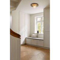 Lampa ścienna Nuura Liila Muuse, Ø 42 cm, IP44, złota/opalowa