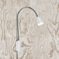 Tulip LED-væglampe med kabel og stik, hvid