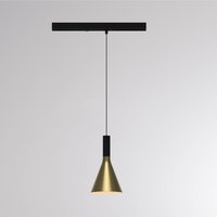 Molto Luce LORA I LED track pendant light, brass, Ø 15 cm, 40° CCT, 3-phase