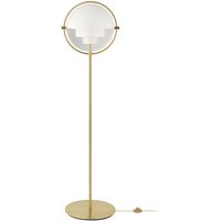 GUBI Multi-Lite golvlampa, höjd 148 cm, mässing/vit