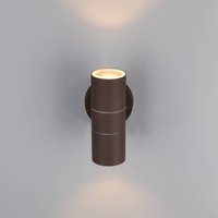 Trio Lighting Turia outdoor wall lamp, rust-coloured, height 16 cm, metal