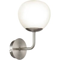 Maytoni vägglampa Erich, nickelfärgad, glas/metall, 1 lampa.