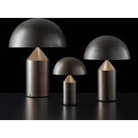 Oluce Atollo table lamp, dimmable, Ø38cm, bronze