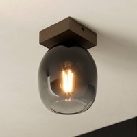 EGLO Filago taklampa 1 lampa av rökt glas