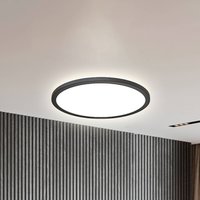 B.K. Licht LED panel Slim with remote control RGBW, Ø 42 cm, black, backlight