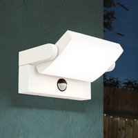 ORION LED-utomhusvägglampa Ginger med sensor, vit, IP54