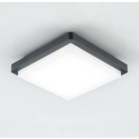 EVN LED outdoor ceiling light Tectum, 23x23 cm, anthracite, 150°
