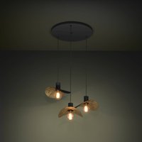 EGLO Stars of Light Saceda pendant light, 3-bulb, black/gold