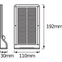 OSRAM LED solar outdoor wall light DOORLED, white, sensor, IP44