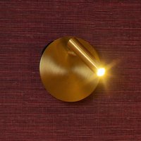 Lucide LED battery wall spotlight Jolijn, gold matt, Ø 10.2 cm, magnet