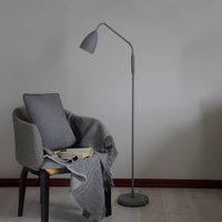 Markslöjd LED floor lamp Patro, grey, metal, dimmable
