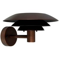 Dyberg Larsen utomhusvägglampa DL25, kopparfärgad
