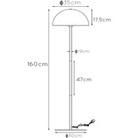 Lucide Siemon floor lamp made of steel, Ø 35 cm, blue