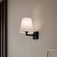 Profil 4659 lampa ścienna, czarny, biały klosz z tkaniny