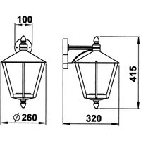 Albert Leuchten Stylish outdoor wall light 665, brown