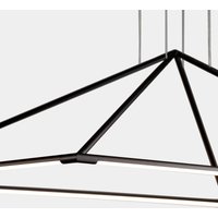 LEDS-C4 Tubs LED-hänglampa matt svart 90x60 cm