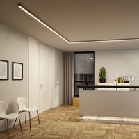 Paulmann LED batten light Linion, chrome, 90° corner, 3,000 K