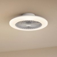 Philips Amigo LED ceiling fan, gloss white, 58 cm, CCT
