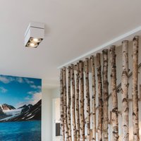 SLV Plafonnier Kardamod, blanc, acier, longueur 31,5 cm, à 2 lampes.