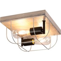 Envostar Neptuna ceiling light, square, 2-bulb.