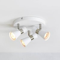 Markslöjd Folie ceiling light, 3-bulb, white/steel