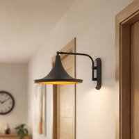 ROYALTECH Genish vägglampa, svart, bredd 30 cm, metall, E27