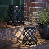 STAR TRADING Calabria LED solar light, lozenge pattern, 20 cm