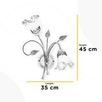 ONLI Lancia vägglampa, elfenbensfärgad, 2 lampor, järn, glas