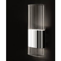 Oluce Line wall light, transparent, height 30 cm