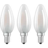 OSRAM LED-stearinljus E14 Classic B 4,2W 2 700K matt 3-pack