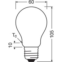 OSRAM LED bulb E27 7,2W matt 2.700K 1521lm 2er