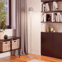 EGLO Mannera-L LED rechargeable patio lamp, grey, height 140 cm, metal