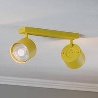 Argon Spot pour plafond Chloe réglable à 2 lampes, jaune