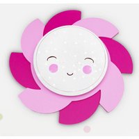 Elobra LED-vägglampa Sun Starlight Smile, rosa